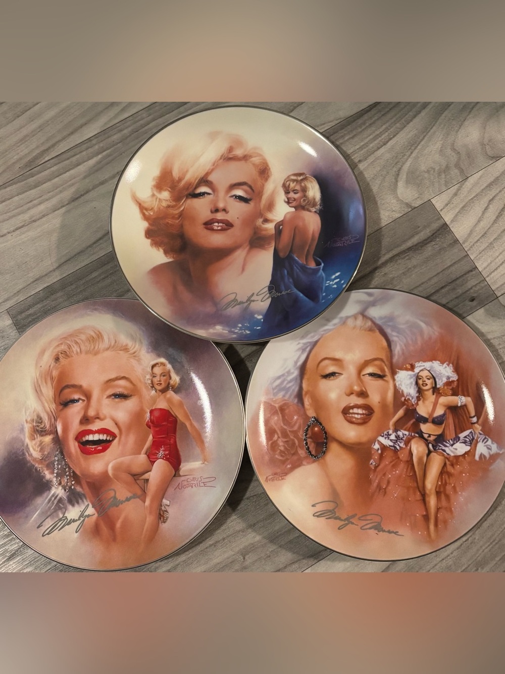 “Reflections of Marilyn” Vintage 1994 Bradford Exchange Plates lot of 3